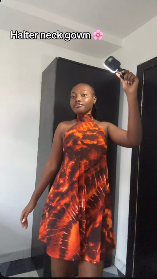 Halter neck gown